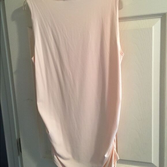 Peach Alfani Sleeveless Top with Shirring Ruching on Both Sides NWOT XLP - Picture 2 of 4